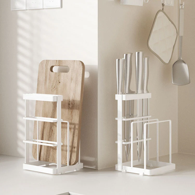 metal anti-tip countertop knife block